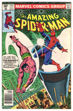 amazing spider man #211 (1980) sub mariner appearance raw fn